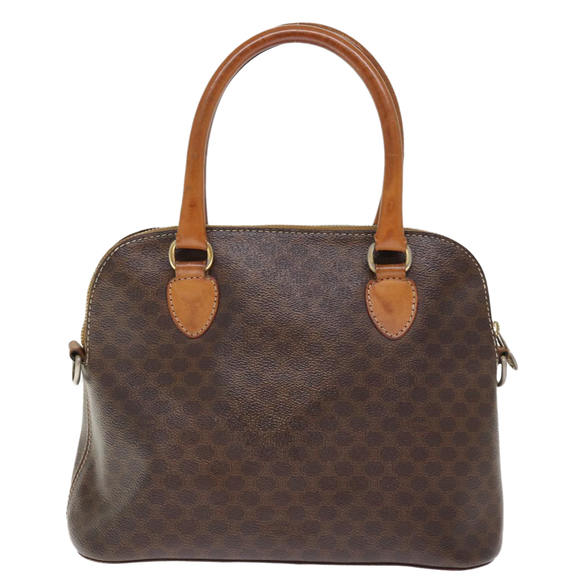 CELINE Macadam Canvas Hand Bag PVC 2way Brown Auth 75627 - Picture 2 of 16